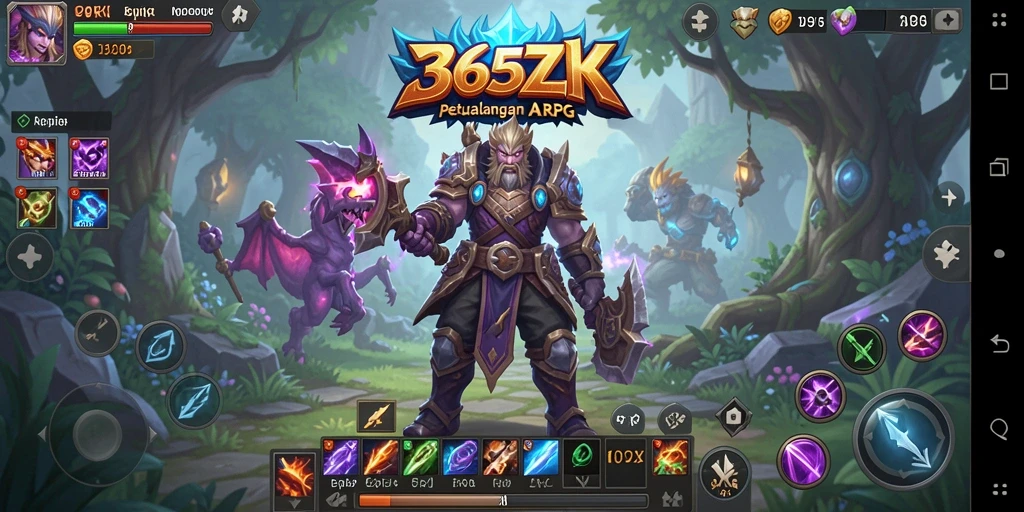 Tampilan gameplay epik di dunia ARPG 365ZK.