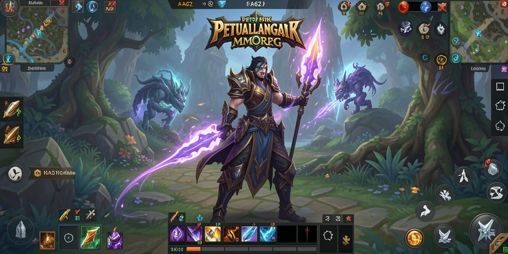 Tangkapan layar dari gameplay menampilkan pertarungan epik dalam MMORPG.