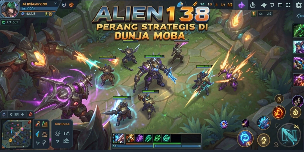 Tampilan menakjubkan dari gameplay ALIEN138 dalam pertandingan MOBA.