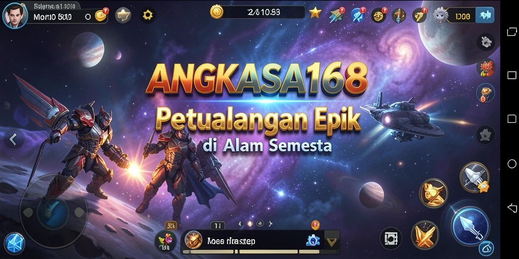 Screenshot gameplay ANGKASA168 menampilkan pertempuran mendebarkan di dunia yang fantastis.
