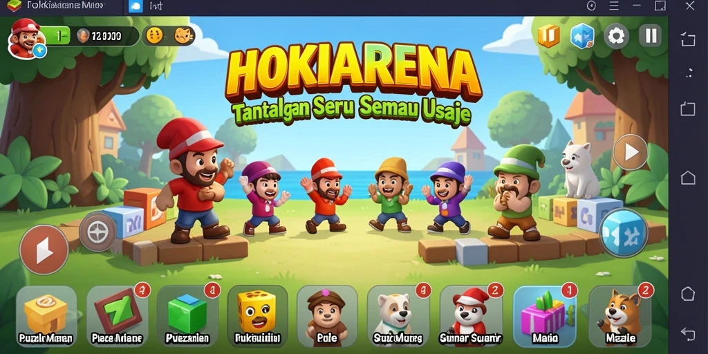 Tampilan gameplay HOKIARENA dengan teka-teki yang menarik.
