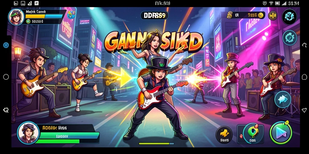 Tampilan gameplay interaktif menyenangkan dari IDR89 saat memainkan musik.