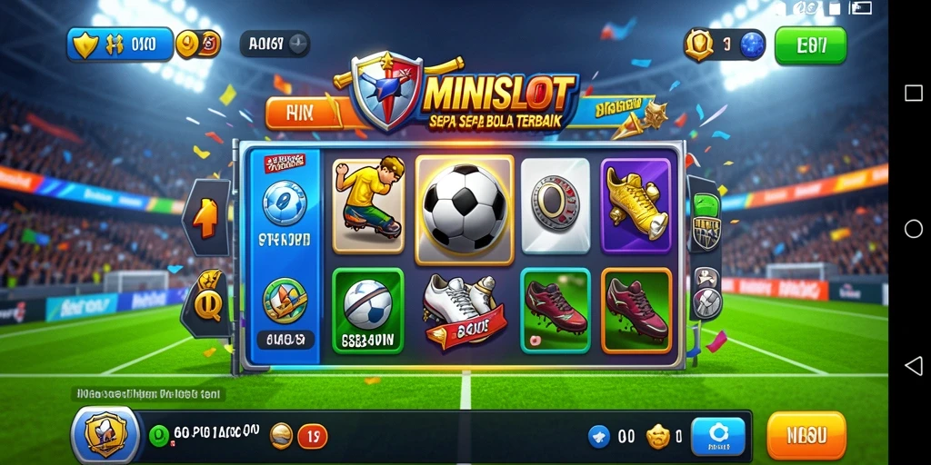 Screenshot gameplay MINISLOT dengan tema sepak bola yang menarik.