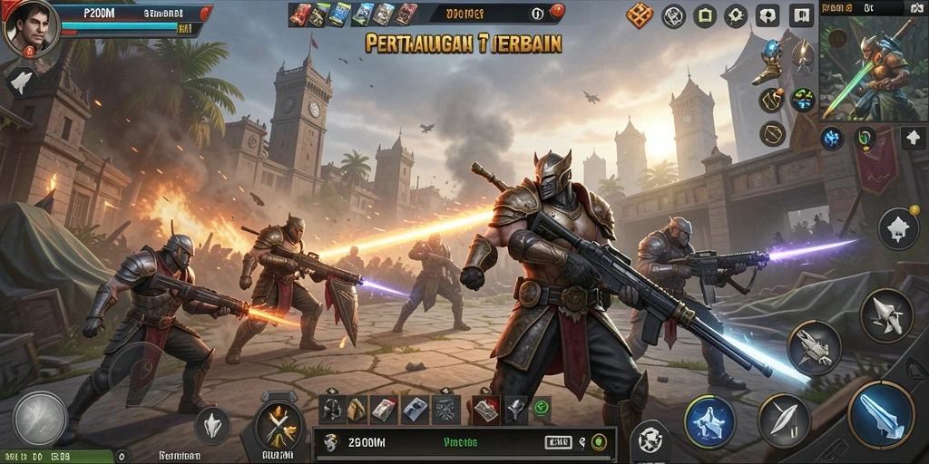 Tampilan gameplay menegangkan dalam <strong>P200M</strong>, penuhi strategi dan pertempuran.