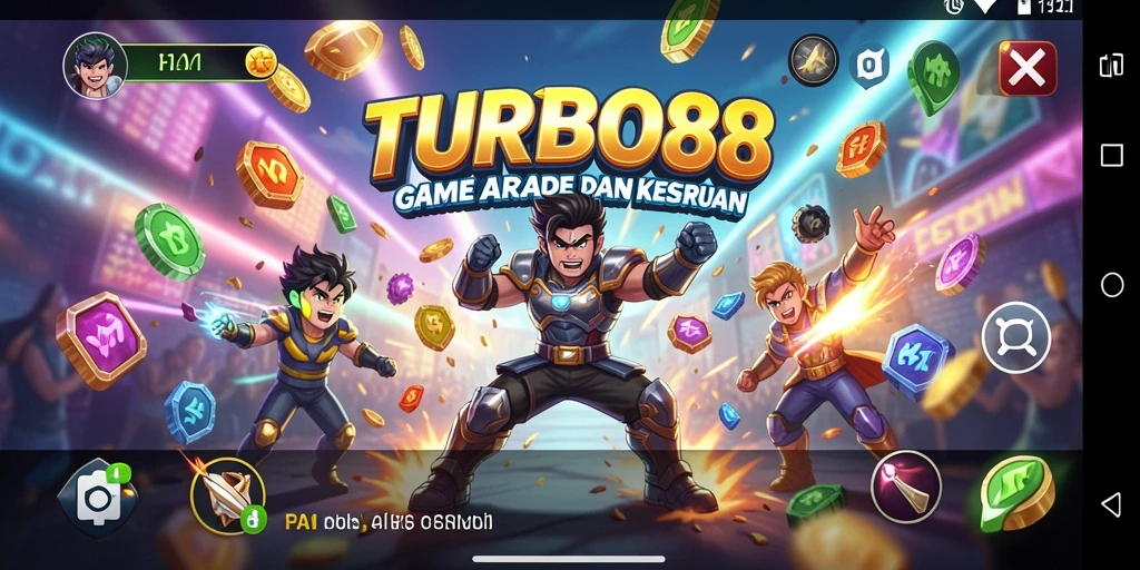 Tampilan gameplay TURBO88 yang penuh aksi dan seru.